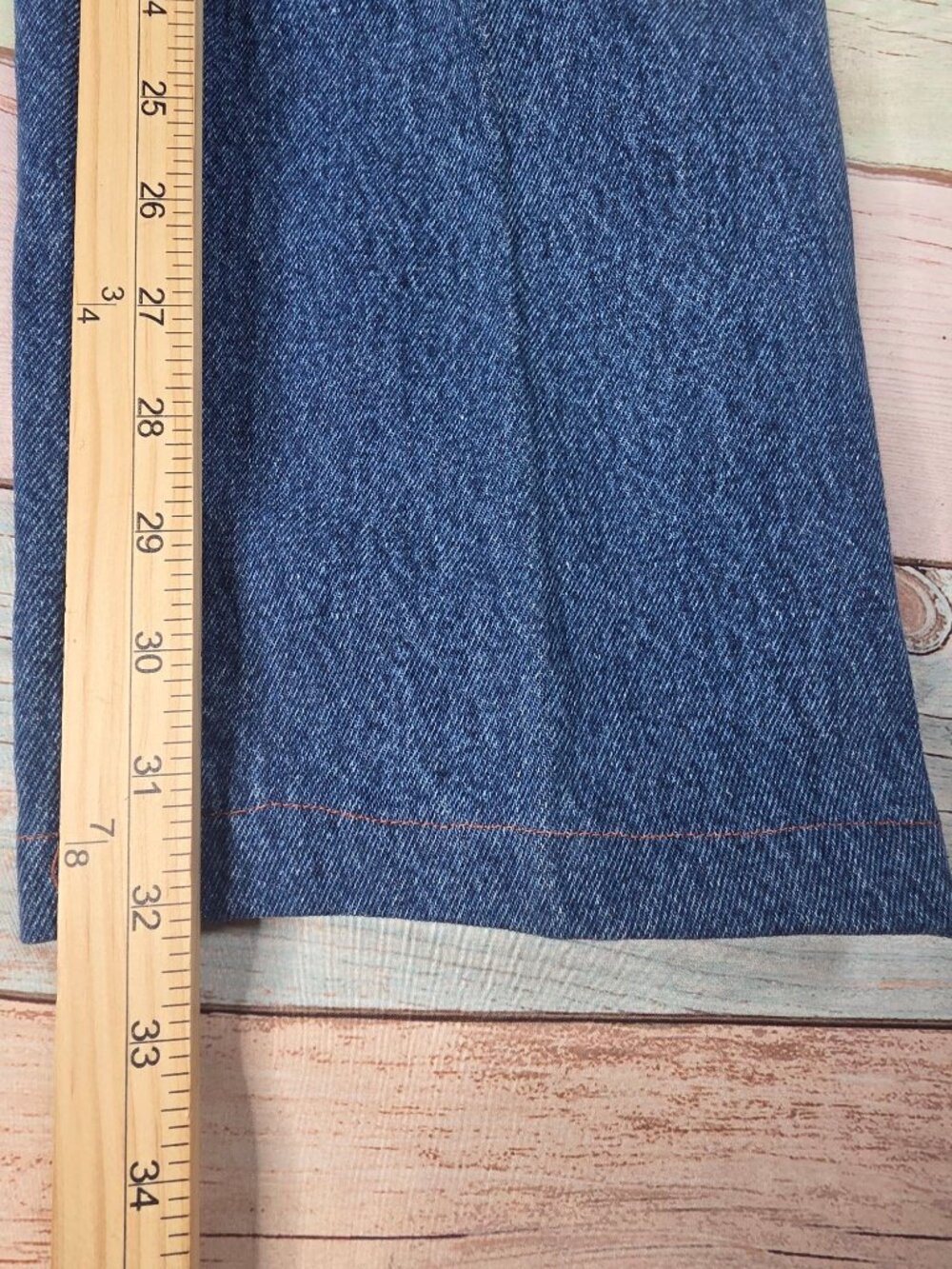Vintage Lawman Western High-Rise Blue Denim Jeans With Gold Button Accents Size - Picture 9 of 10